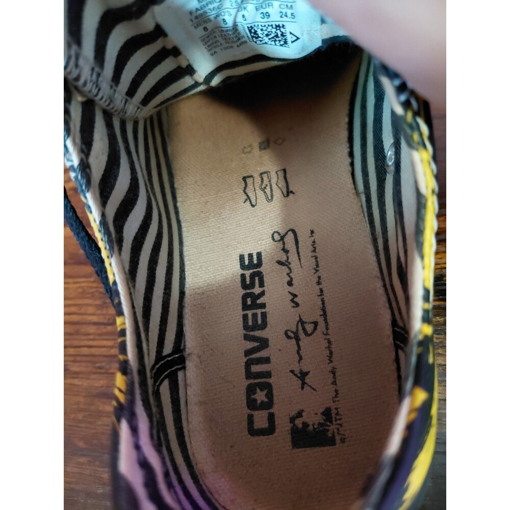 Converse x Andy Warhol Banana Print Low Top Sneakers Size W8/M6 RARE - Picture 7 of 12